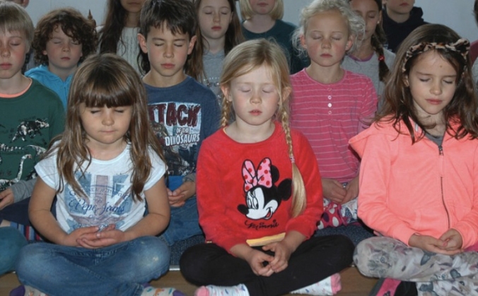 Eco-library for children at mindfulness school