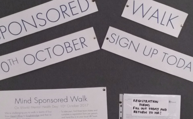 Sponsored 11K walk for the charity Mind