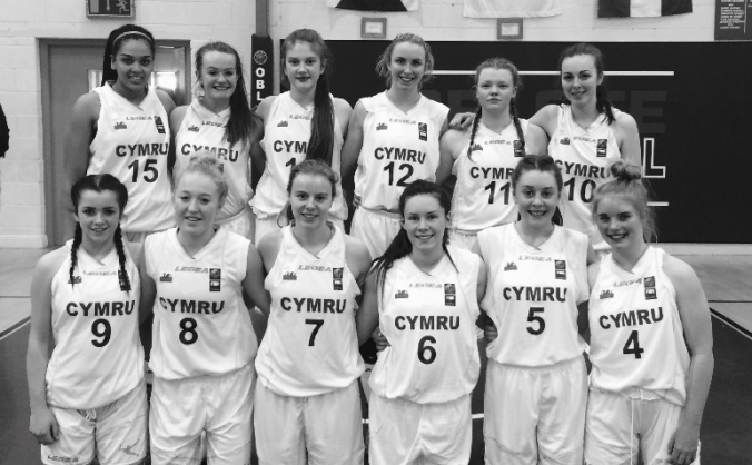 U18s Womens Welsh Basketball Team