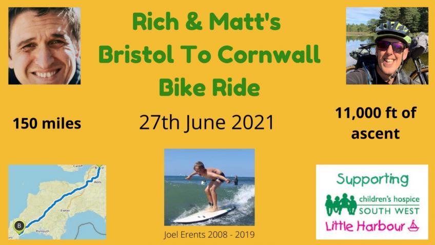 Rich & Matt’s Bristol To Cornwall Bike Ride