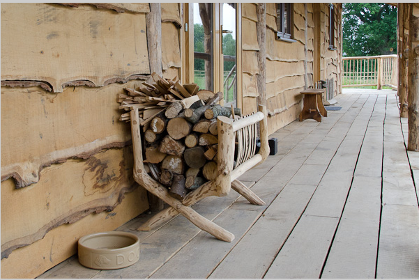 Timber cladding and veranda