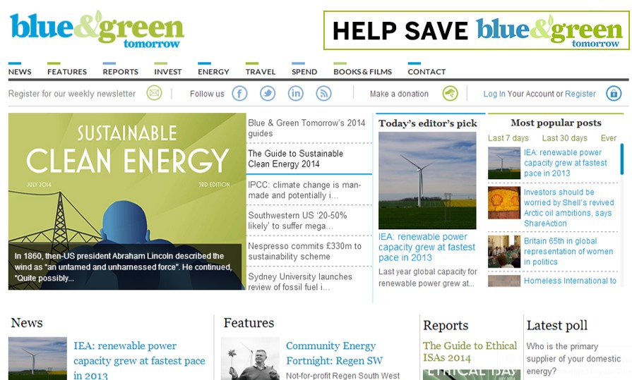 Blue & Green website
