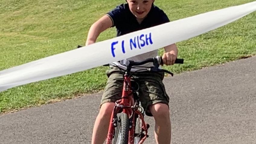 Aidan’s 8 mile bike ride