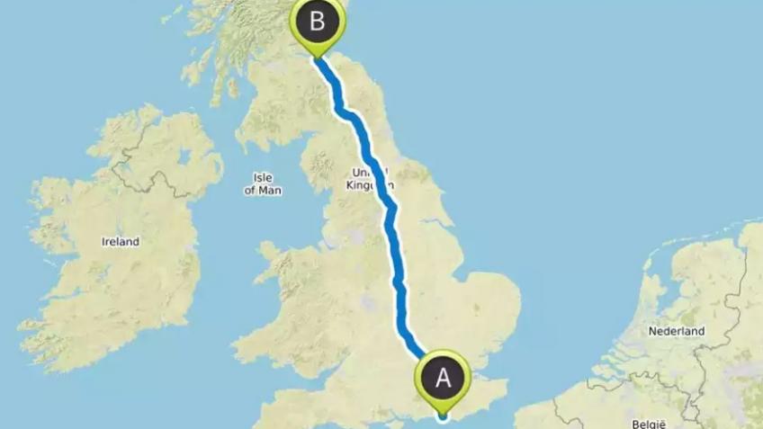 Henry cycles from Brighton to Edinburgh