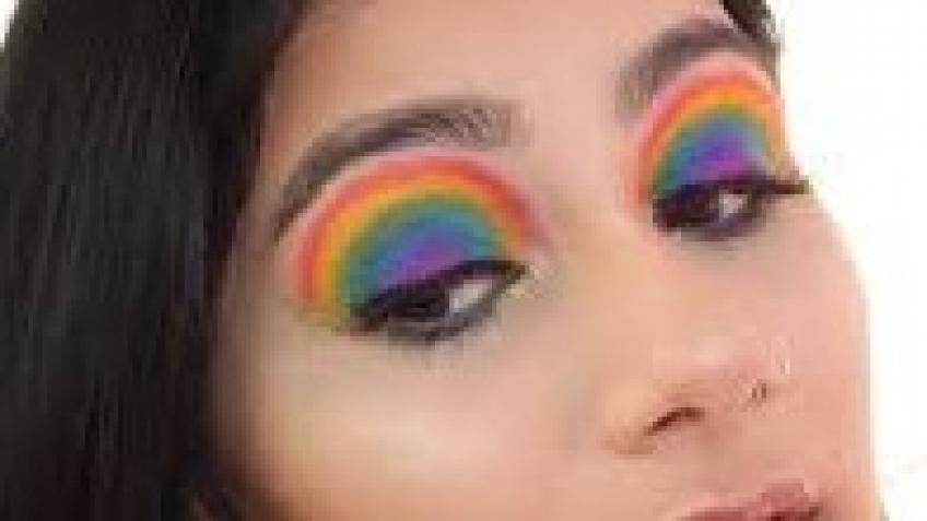 Online Live Rainbow Makeup Look