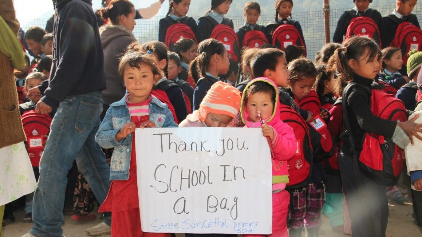 School in a Bag, driven by you!