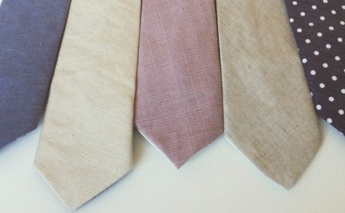 Handmade ties & bow ties from organic fabric