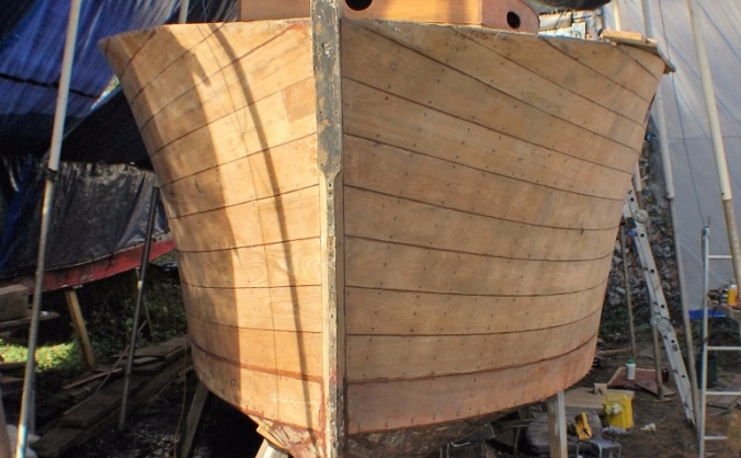 Vintage wooden boat restoration - Norfolk Broads