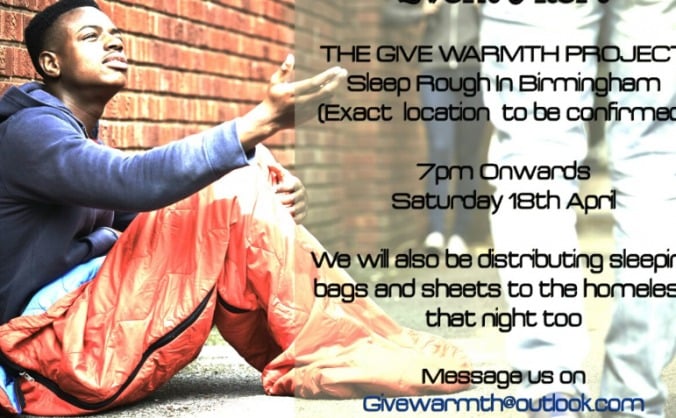 The Give Warmth Project Sleep Rough