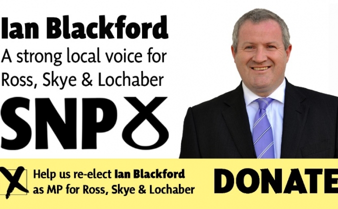 Re-elect Ian Blackford SNP - Ross, Skye & Lochaber