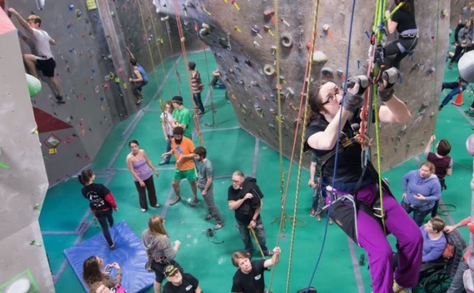 Disability rock climbing