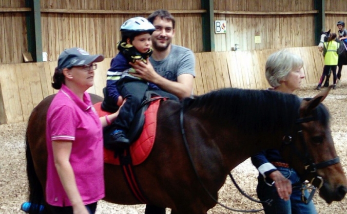 Daniel's sponsored horse trek for the RDA