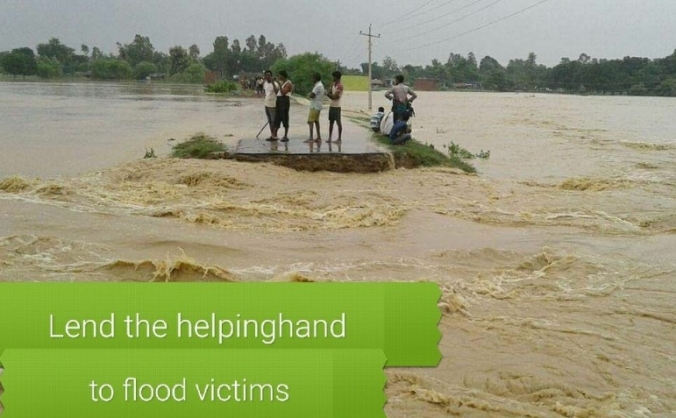 Supporting flood victims in Nepal