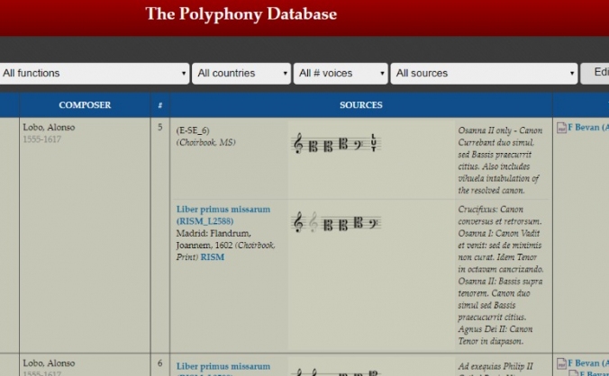 Polyphony Database improvements