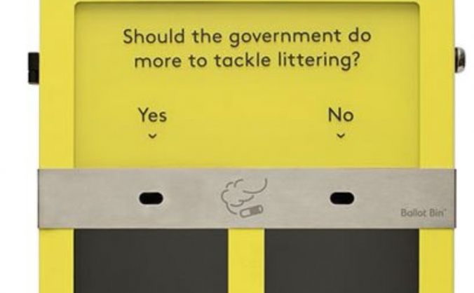 Ballot Bin for Smokers