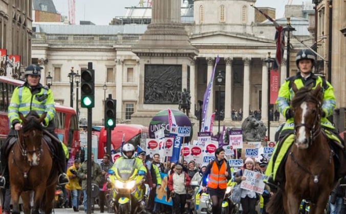Protest against the NHS bursary cuts