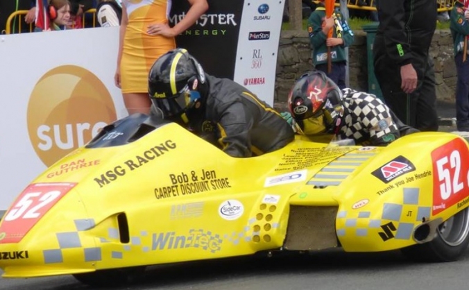 Sidecar team competing at 2016 Isle of Man TT
