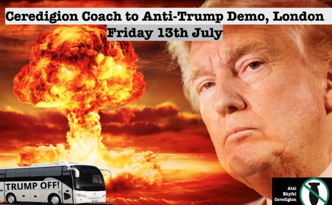 Ceredigion Coach to Protest the vile Donald Trump