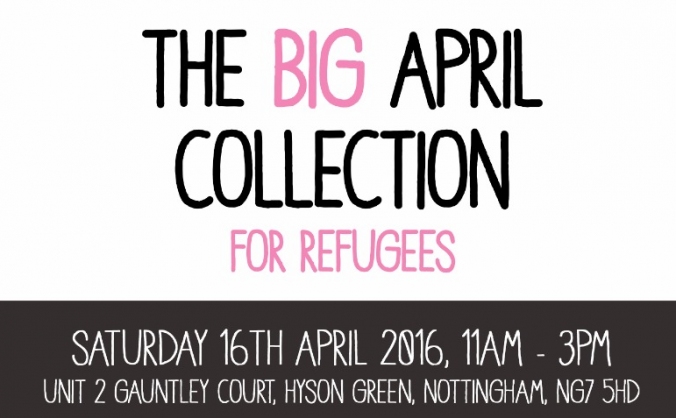 BIG April Collection for Refugees