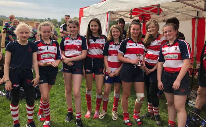 Girls Dorking rugby team.