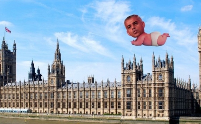 Giant Sadiq Khan 'baby balloon to fly over London