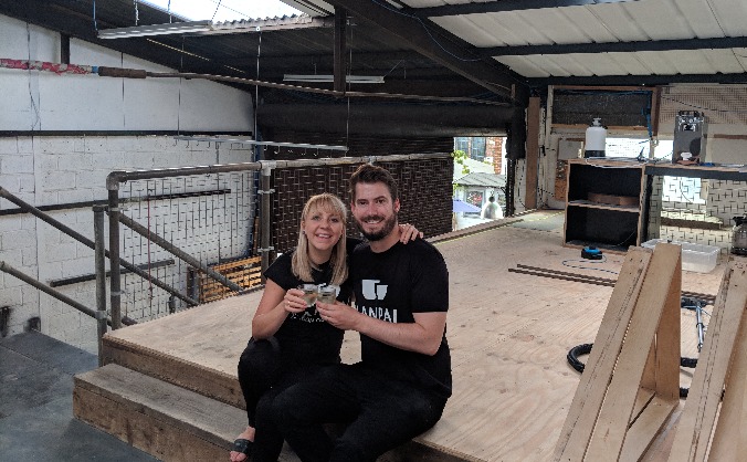 Build a tap room at Kanpai Sake Brewery