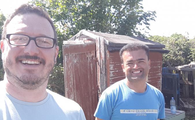 Sheds for a Refugee allotment project in Plymouth