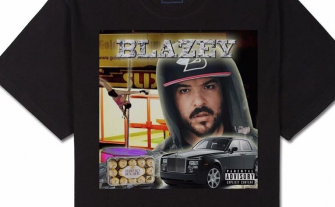 Blazey - star of stage, meme and now... T-shirt