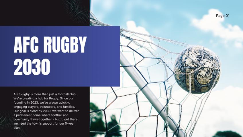 AFC Rugby 2030 – Building a Community Football Hub - a Community ...