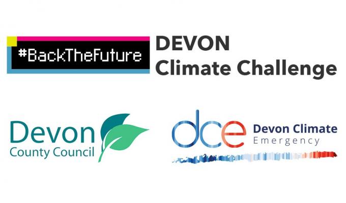 #BackTheFuture Devon Climate Challenge logo