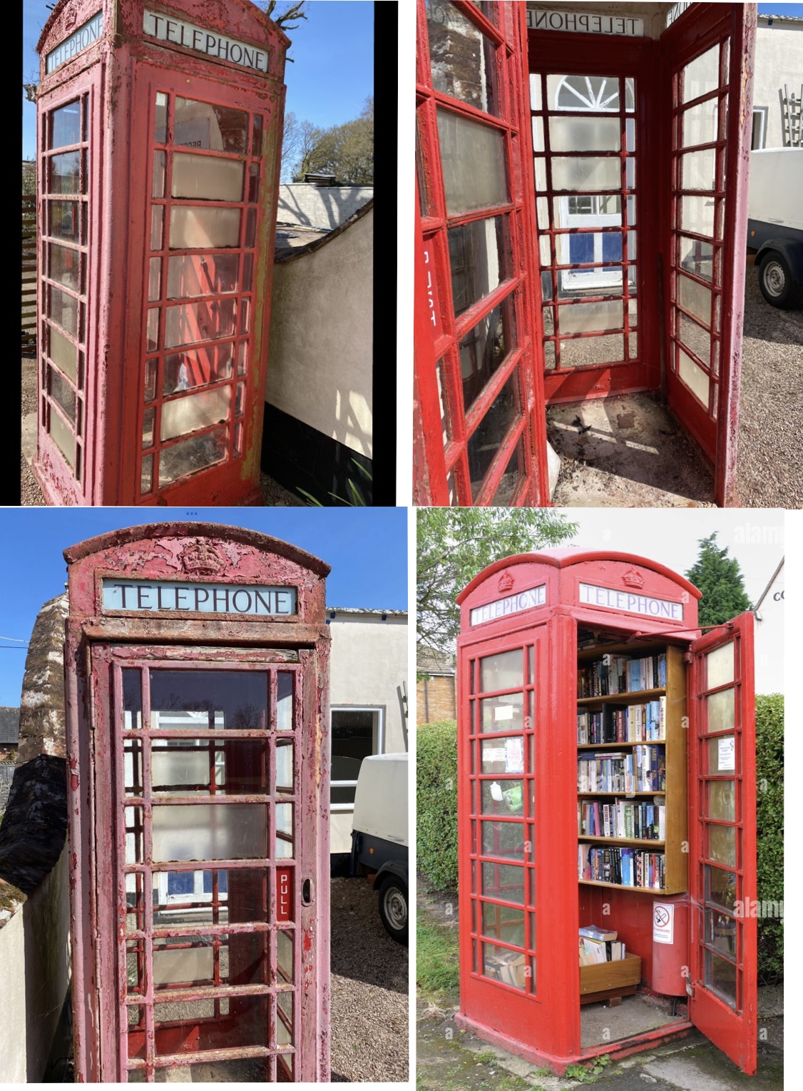 Red Telephone Box book exchange. a Community crowdfunding project