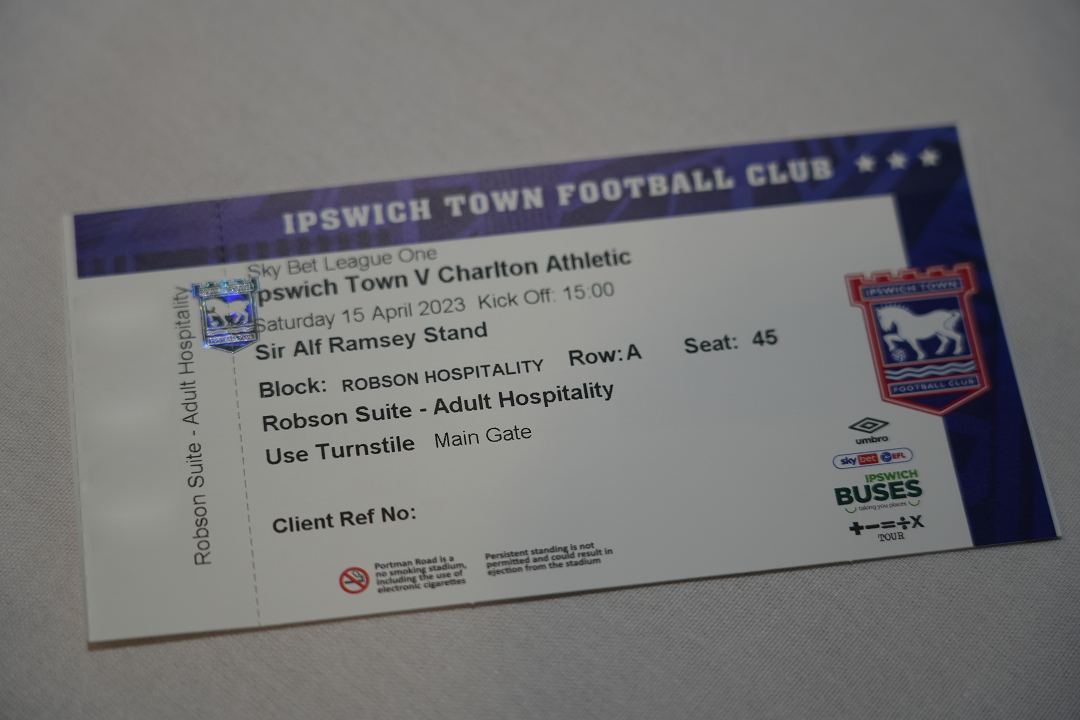 WIN hospitality tickets to Ipswich Town v Charlton - a Sports
