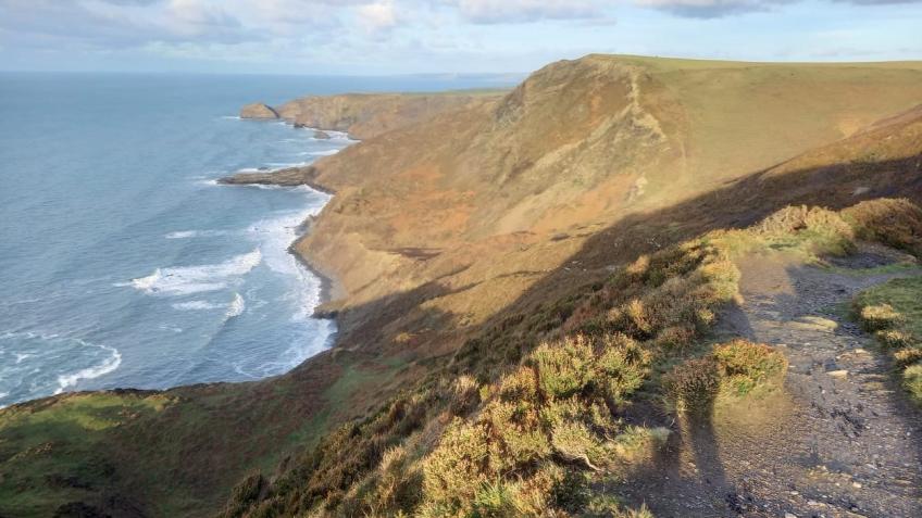 Cornish coast path run