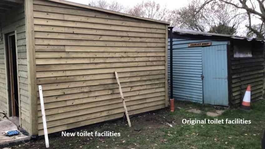Improved toilet facilities at our camping field