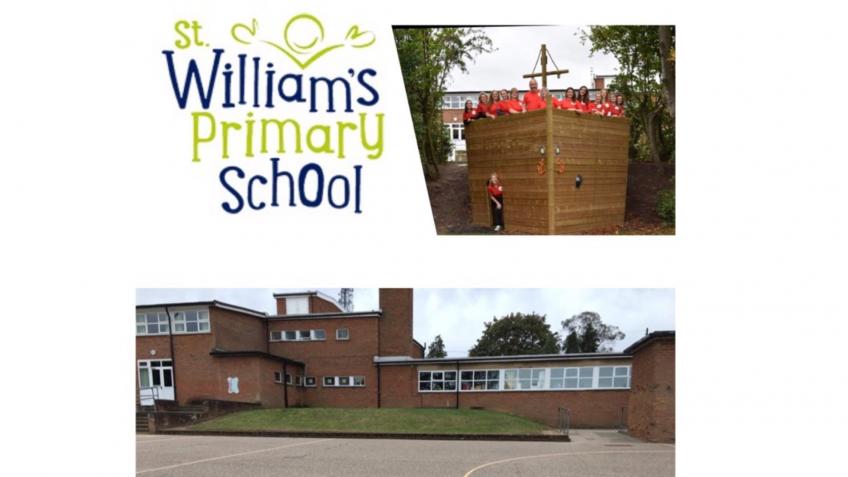 Outdoor dining area at St William's Primary School