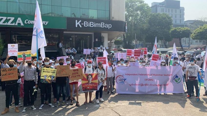 Support workers in Myanmar resisting the coup!