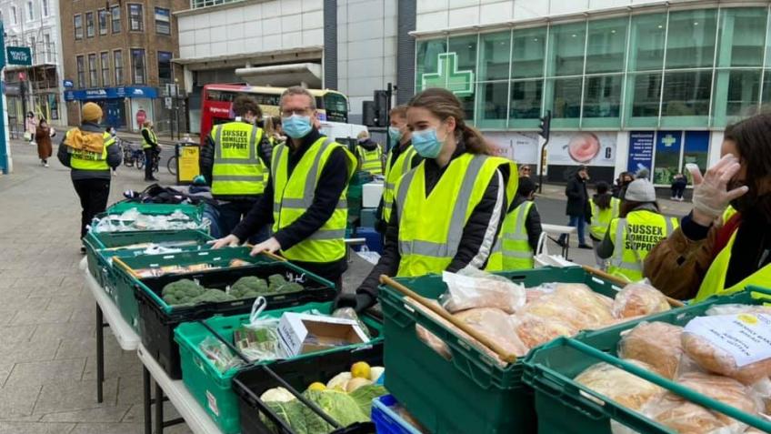Homeless food market