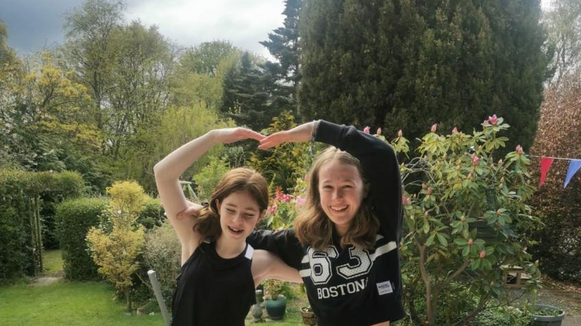 Mia and Abigail Yoga Challenge