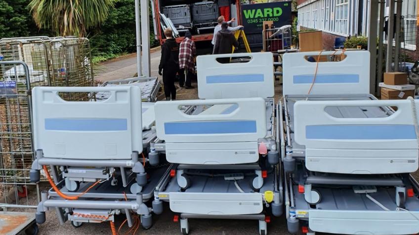 Rescue hospital beds and ship to The Gambia