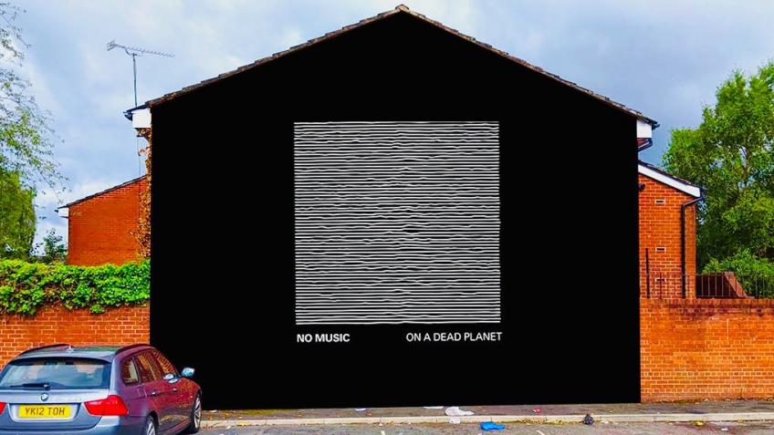 JOY DIVISION X #NOMUSICONADEADPLANET MURAL IN MCR