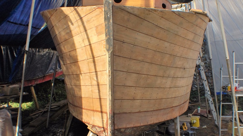 Vintage wooden boat restoration - Norfolk Broads