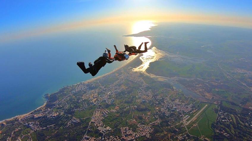 Kate & Chaela charity sky dive