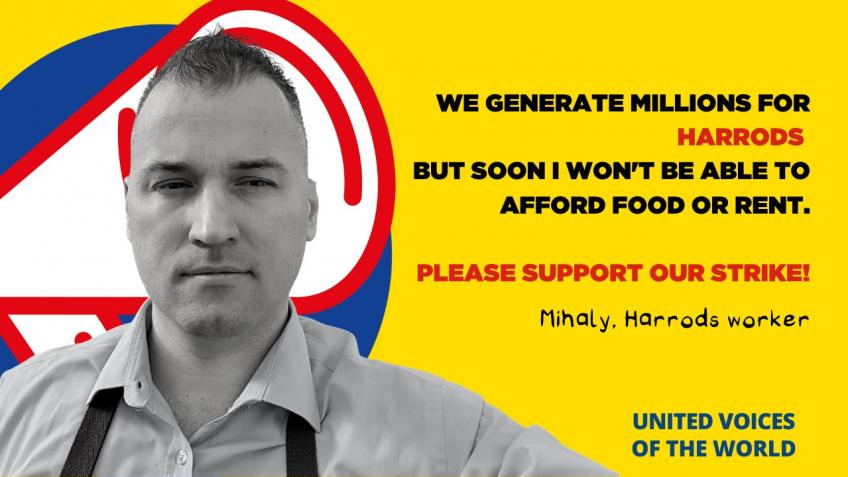 Support Harrods Workers fighting poverty pay!