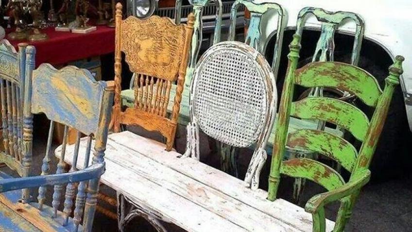Young person's furniture upcycling project