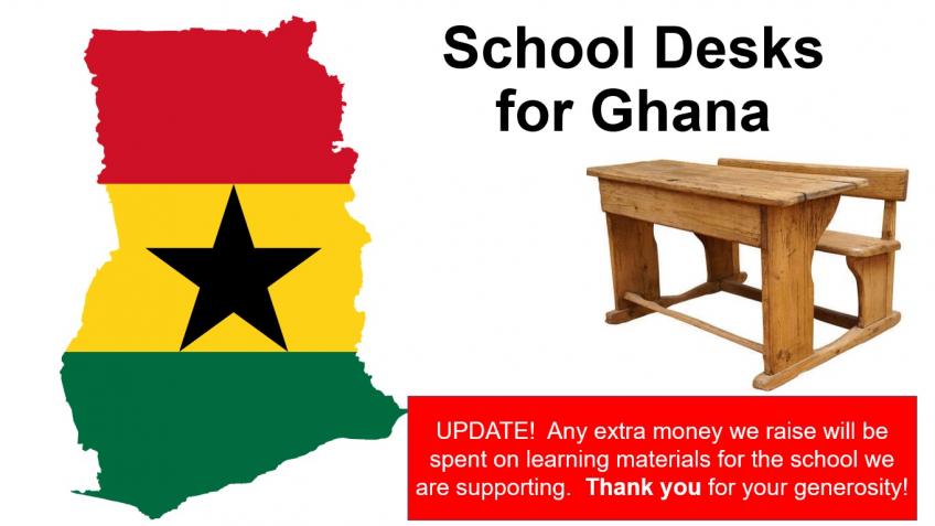 School desks for Ghana