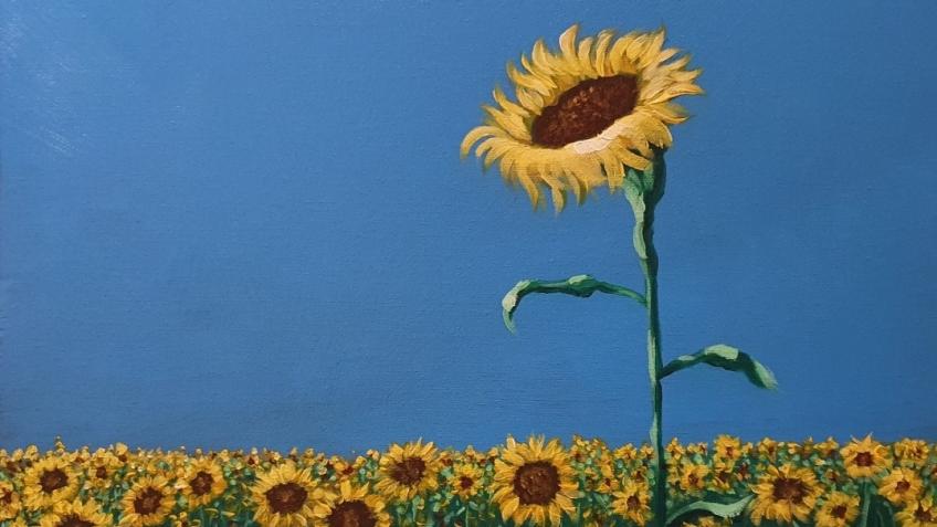 Win a Sunflower Painting in Support of Ukraine