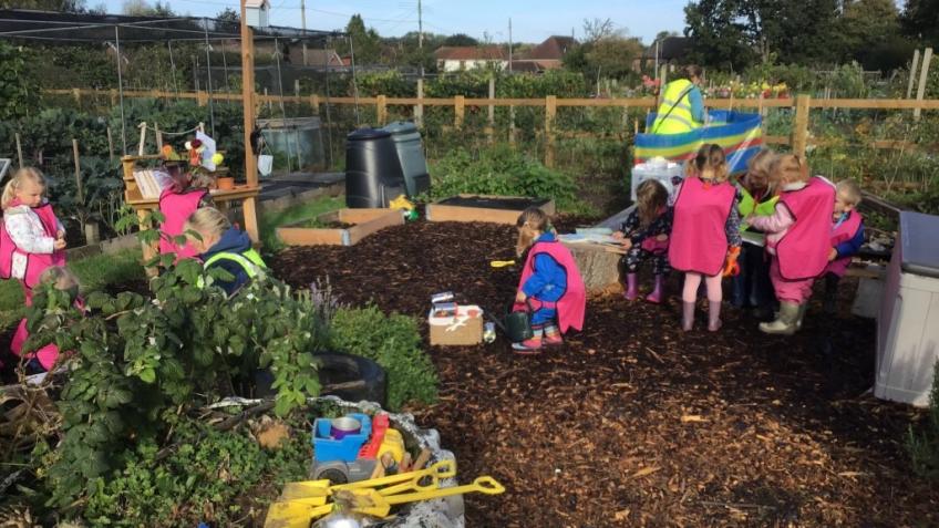 Preschoolers' allotment and forest school
