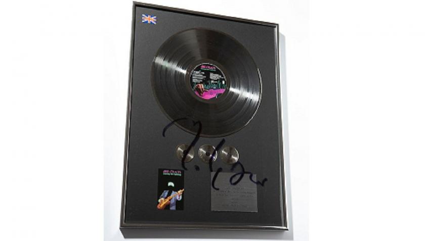 Mark Knopfler signed Platinum disc