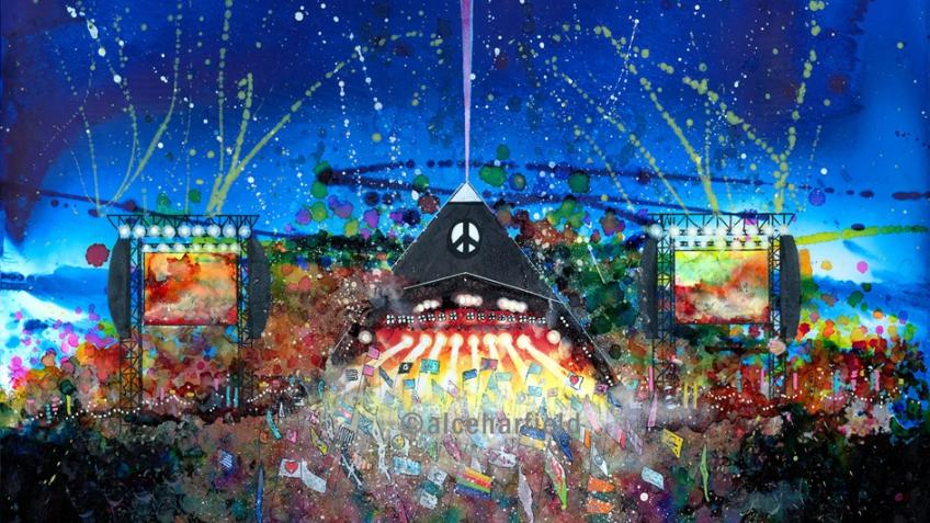 Alce Harfield painting for Bath Welcomes Refugees