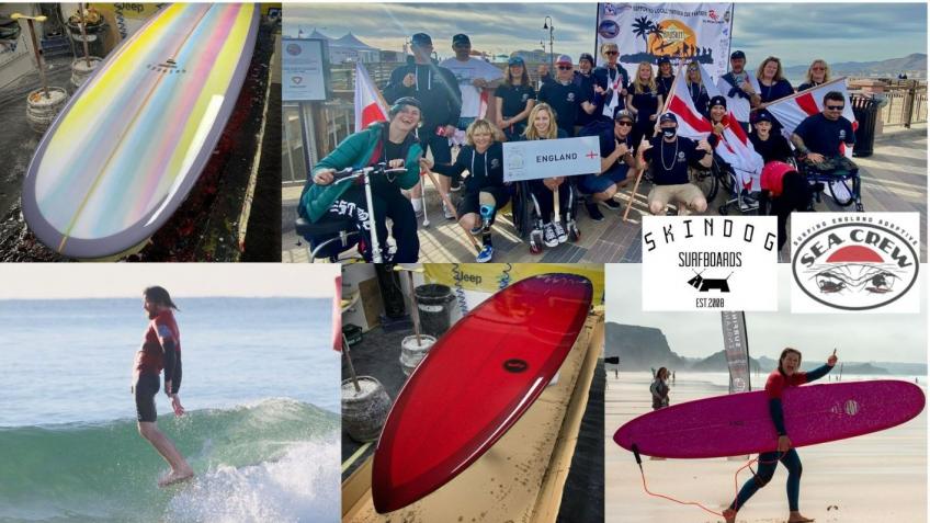 WIN SKINDOG BOARD support England s Para Surfers a Community